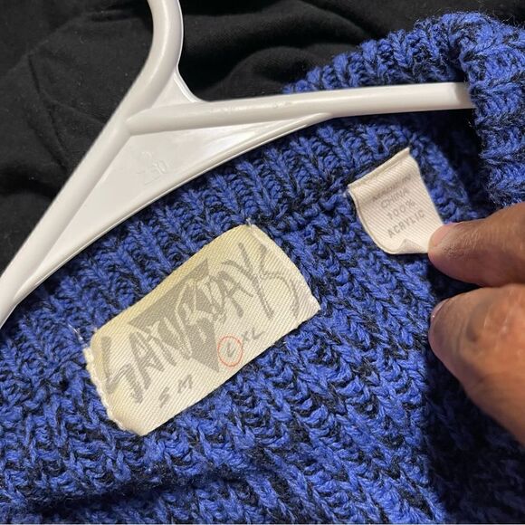 Saturdays Vintage Blue Chunky Knit Sweater - Picture 6 of 6